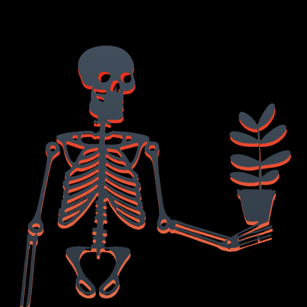 skeleton garden
